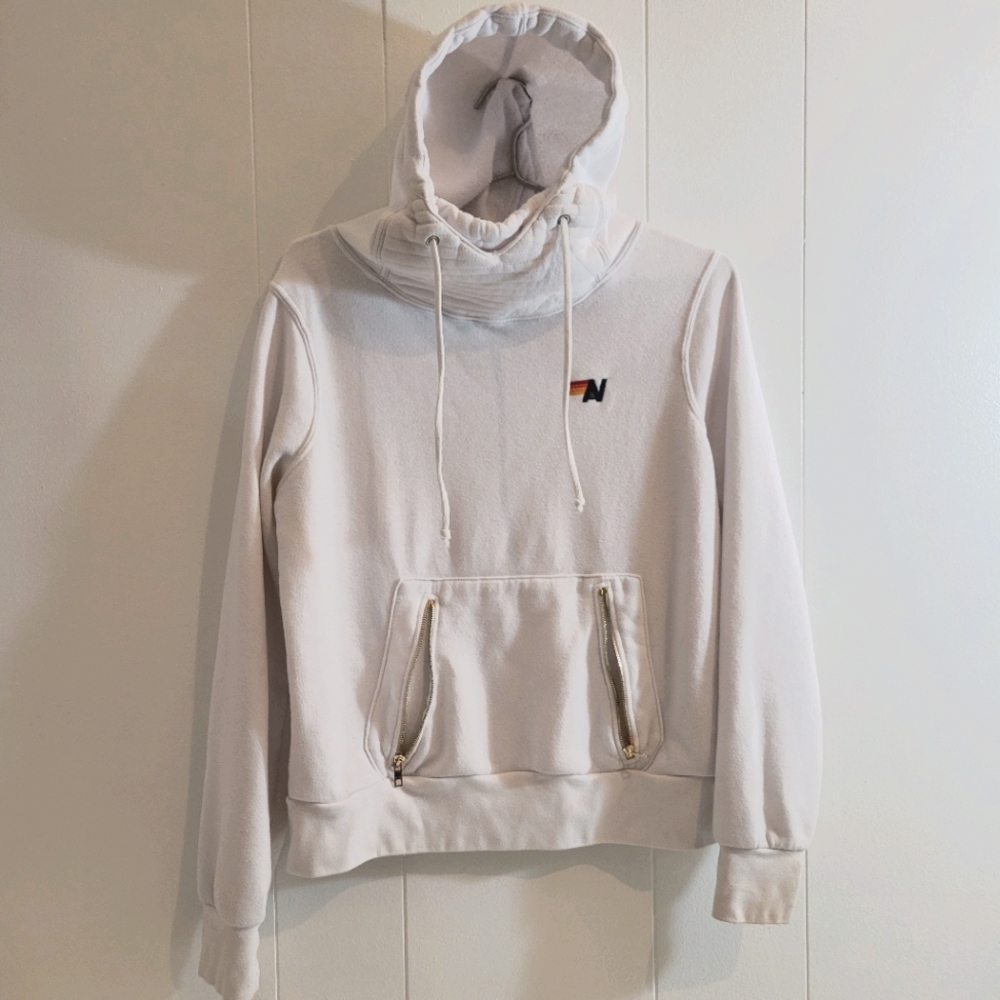 RARE Aviator Nation White Ninja Hoodie